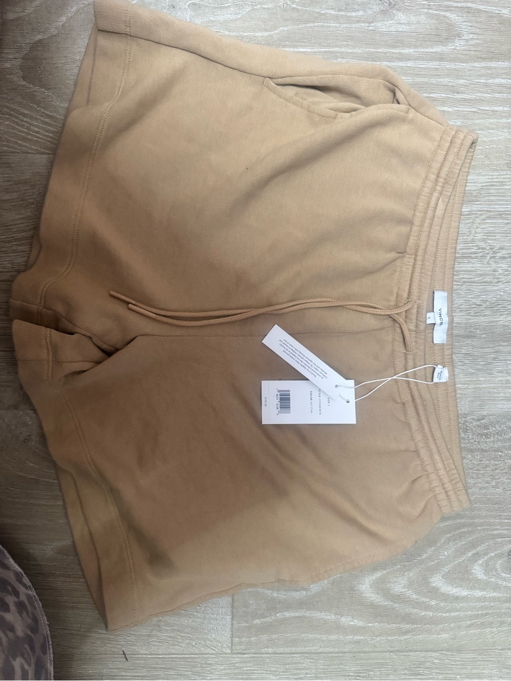 Vince Drawstring Shorts in Tan